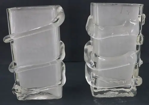 Pair of Scandinavian Art Glass Vases