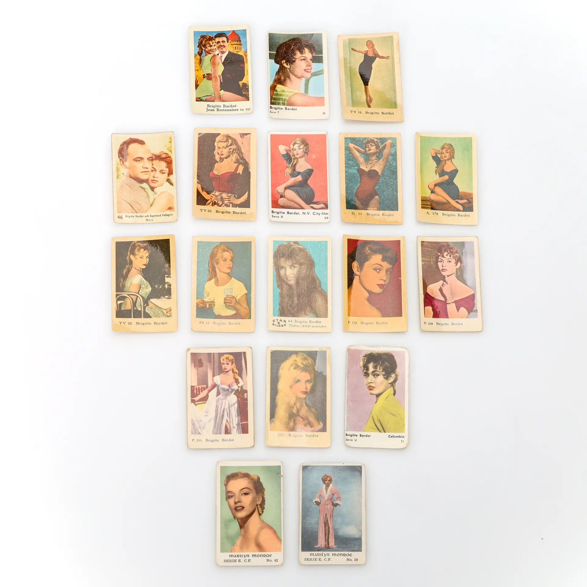 FILMISAR/IDOLBILDER, 17 st, Birgitte Bardot och Marilyn Monroe.