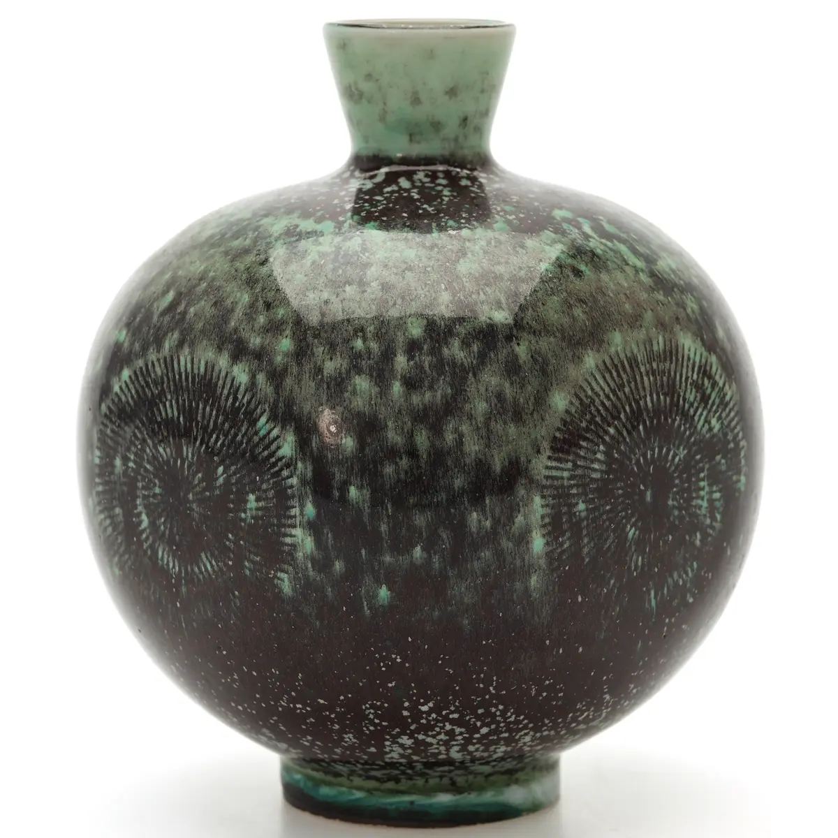 BERNDT FRIBERG. Vas, glaserat stengods, Studiohanden, Gustavsberg, 1965.