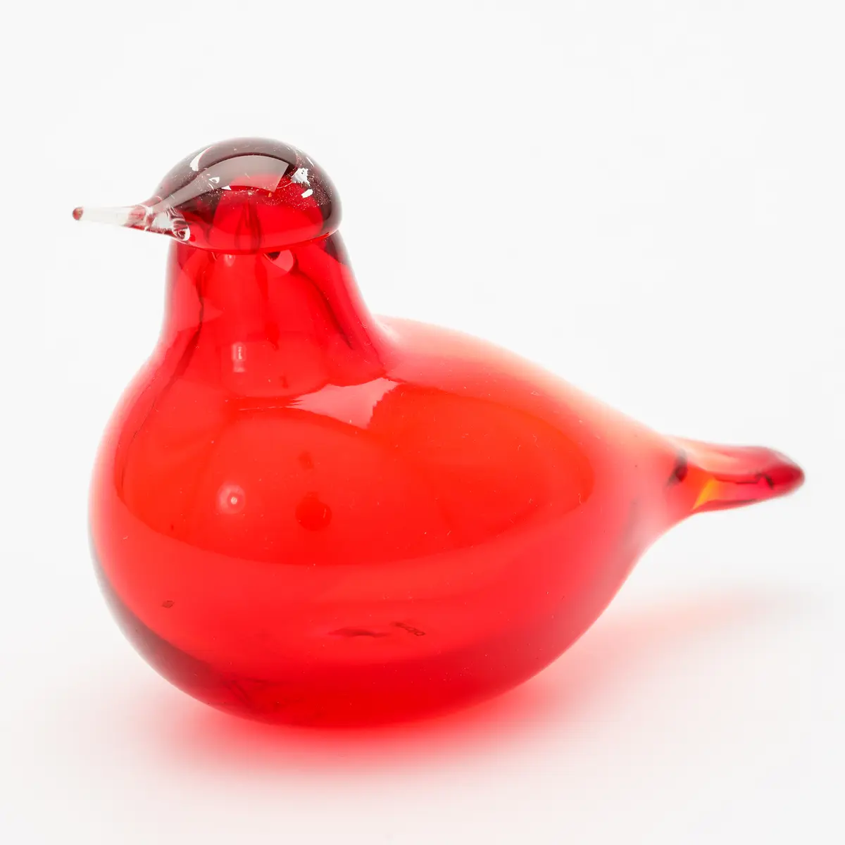 OIVA TOIKKA. Fågel, "Pajusotka", signerad, Nuutajärvi, Iittala, Finland.