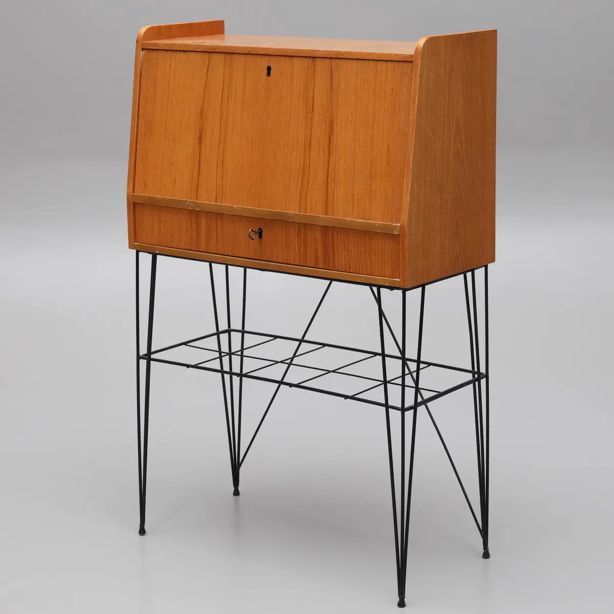 SEKRETÄR, fanerad i teak, "Bang", Ikea, 1950/60-tal.