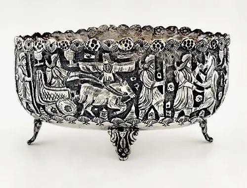 Antique Persian Shiraz .84 Silver Basket