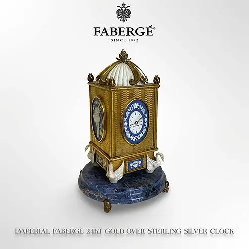 An ?Imperial Igor Carl Faberge The Swan Lake Gold & Silver Musical