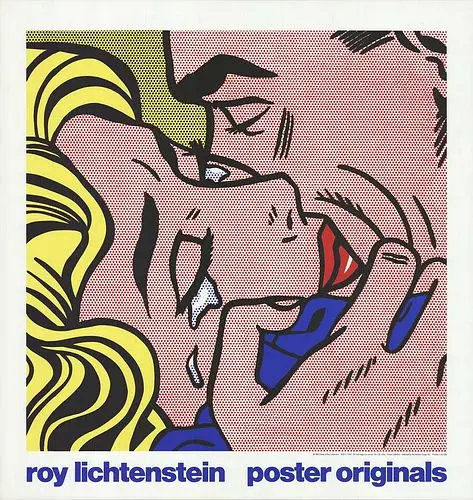 A Roy Lichtenstein Exhibition Poster Print, Kiss V