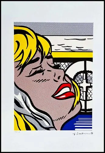 ROY LICHTENSTEIN's Shipboard Girl, A Limited Edition Lithography Print