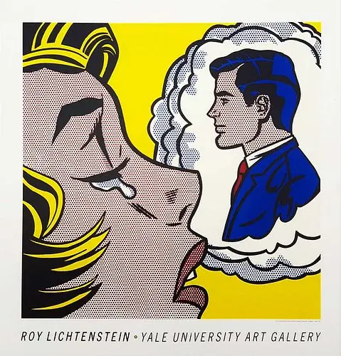 A Roy Lichtenstein Exhibition Poster Print, Thinking Of Him