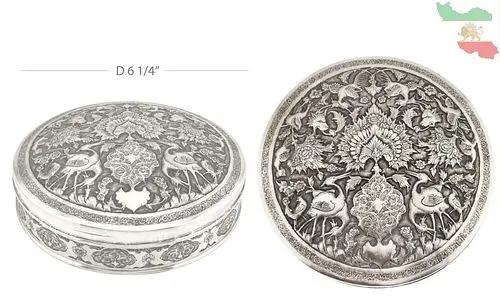 Antique Persian .84 Silver(500g) Trinket Box