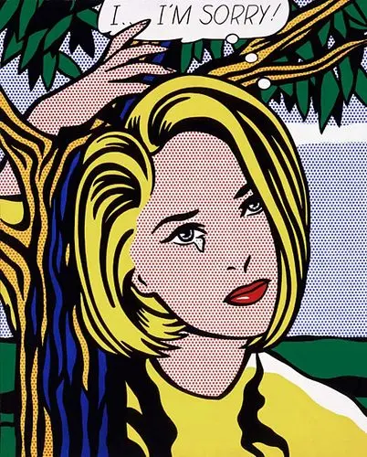 I...I'm Sorry! A Vintage Roy Lichtenstein Lithography Offset Print