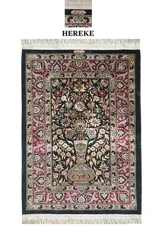 A Fine Turkish Hereke Silk Rug, Signed