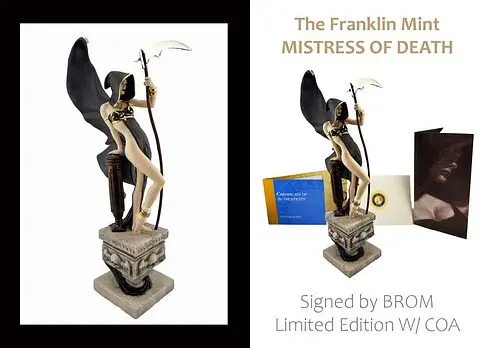 A Very Rare The Franklin Mint's Mistress Of Death Ltd Edition Sculpture