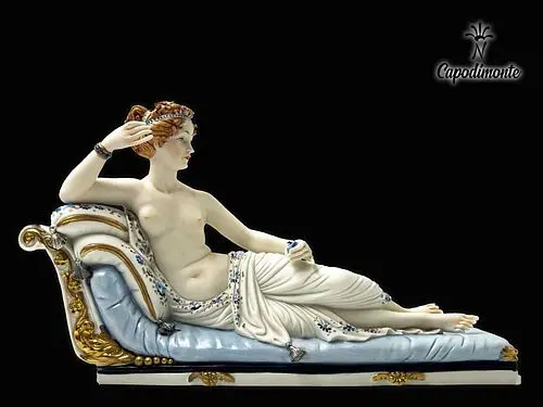 Venus Victrix , A Vintage Capodimonte After Canova Hand Painted Figurine