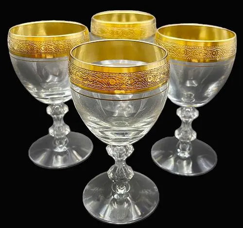 A Set Of Four Westchester By Tiffin-Franciscan Gold Encrusted Band