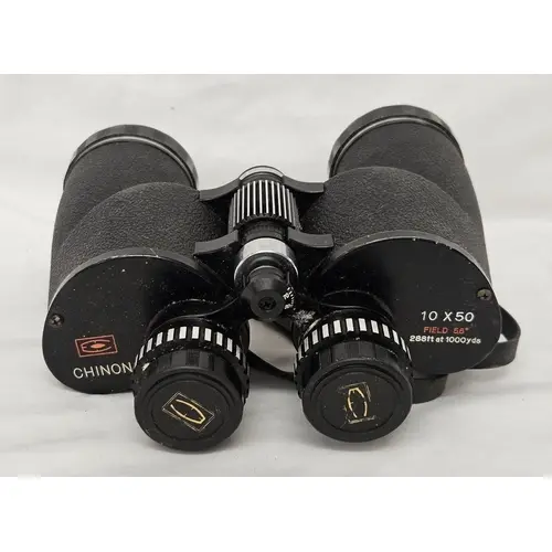 Chinon 10x50 Field Binoculars, uncases