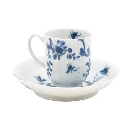 An early First Period Worcester blue and white miniature or ...