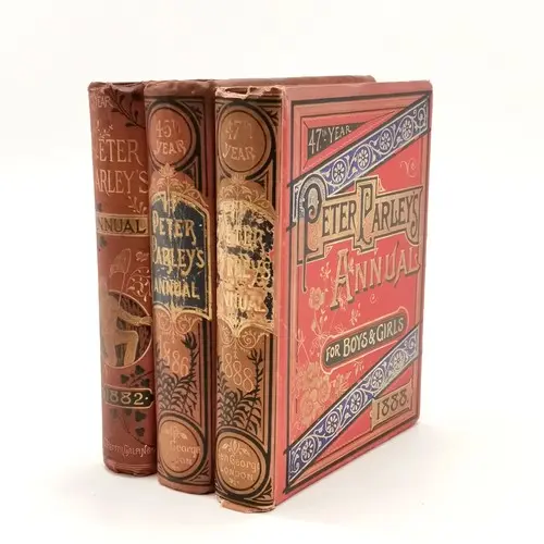 3 x antique 'Peter Parley's annuals' - 1882, 1886 & 1888 (co...