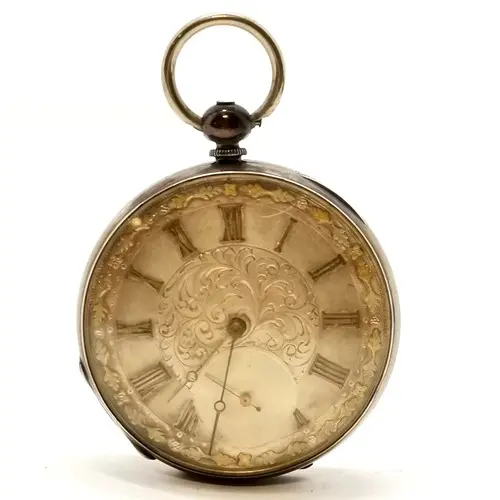 Antique Lepine unmarked silver cased pocket watch - 45mm cas...