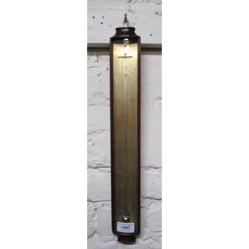 Reproduction mahogany thermometer, in George III style, the ...