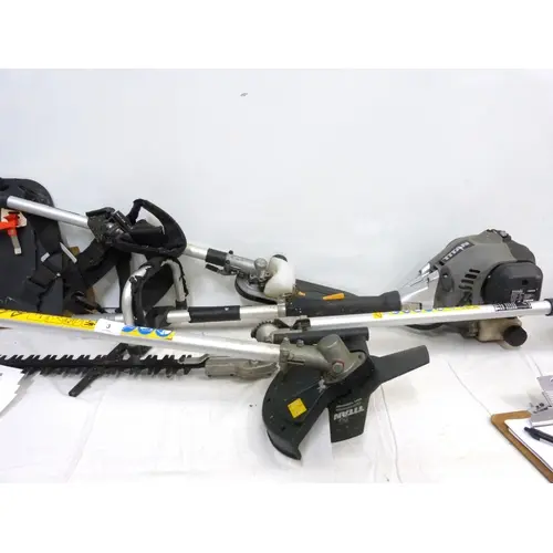 Petrol 25cc four in one strimmer, hedgecutter, chainsaw, str...