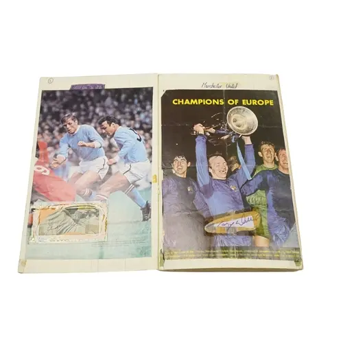 English football autograph and scrap album, 1960s, cut and p...