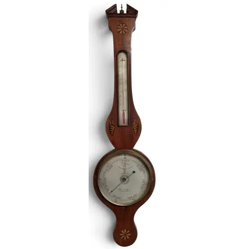 A 19th Century Regency Mahogany and Inlaid Banjo Barometer b...