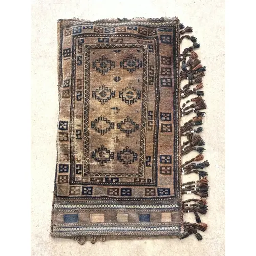 A handwoven Baluch Persian Tribal saddle bag, with tradition...