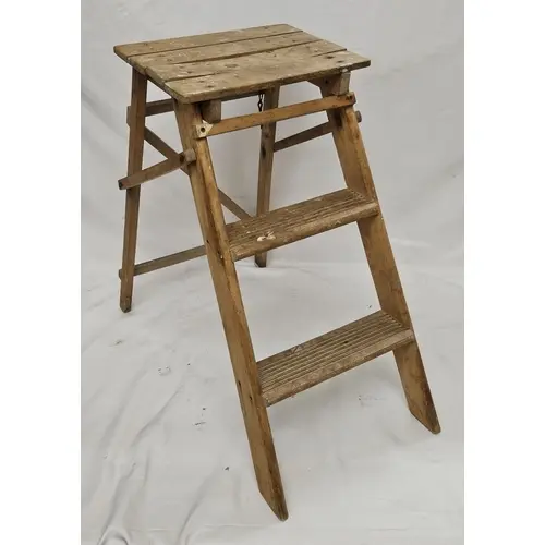 Small Wooden Step Ladder, 55cm H