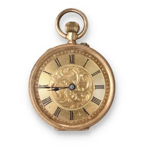 A 14CT GOLD POCKET WATCH Weight: 33gms