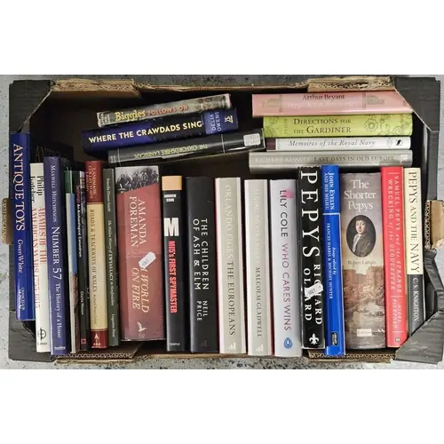 Books incl. Antique Toys, No. 57 History of a House, MI5 Fir...