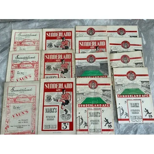 Sunderland 1940s + 1950s Home Football Programmes: Includes ...