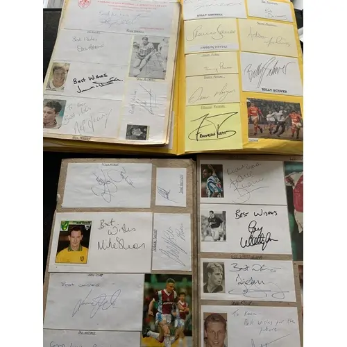Football Autographs In Scrapbook: 4 scrapbooks containing ei...