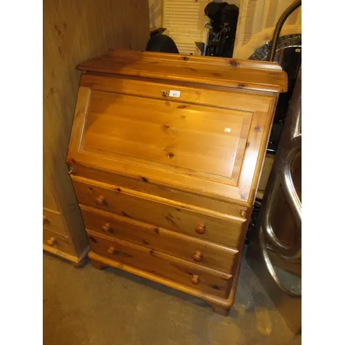 Pine Bureau, with Key, 80x41x106cm h