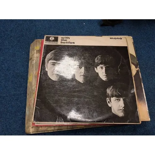 A GROUP OF BEATLES RECORDS to include 'With The Beatles' (PM...