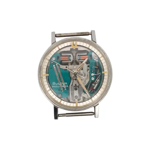 A gentleman's stainless steel Bulova Accutron Space view wri...