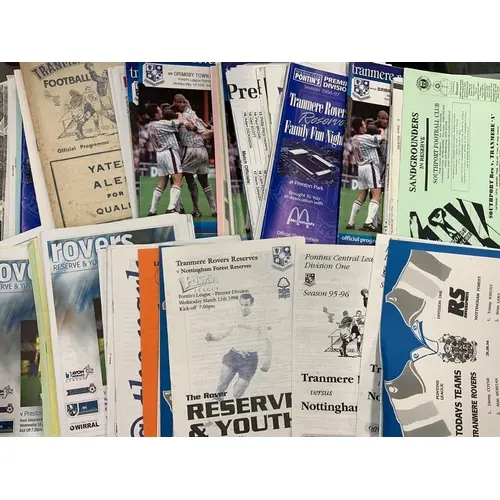 Tranmere Rovers Home + Away Reserve + Youth Home Football Pr...