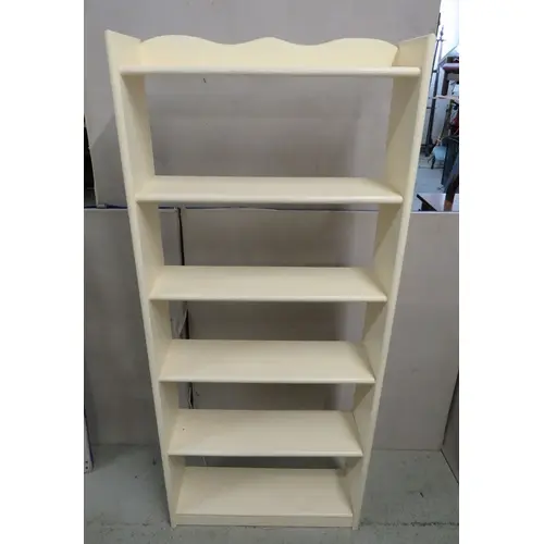 White Painted Wooden Shelving Unit with 6 shelves, approx. 1...