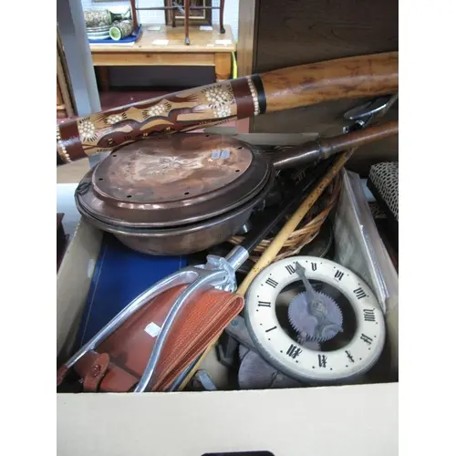 Collectables, including vintage military swagger stick with ...