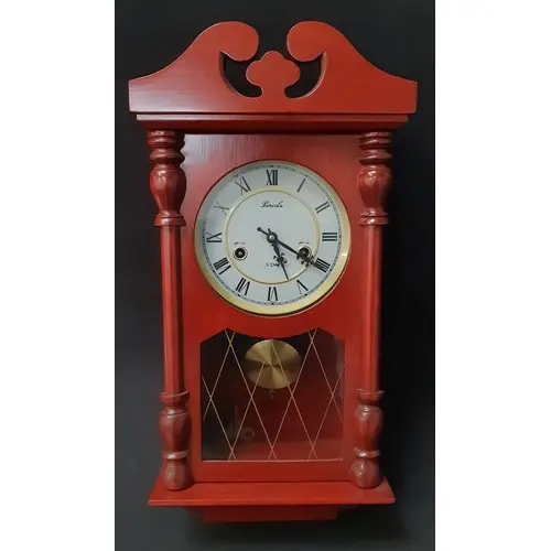 LINCOLN 31 DAY MECHANICAL PENDULUM WALL CLOCK housed in a wo...