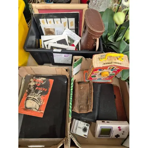 3 boxes of mixed collectables to include theatre programmes ...
