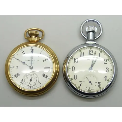 A Smiths pocket watch, and an Ingersoll Triumph pocket watch
