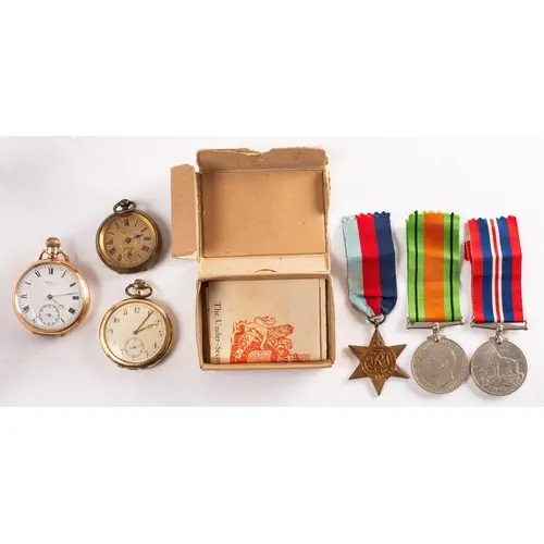 A WWII group of three medals. Comprising a 1939-45 Star, War...