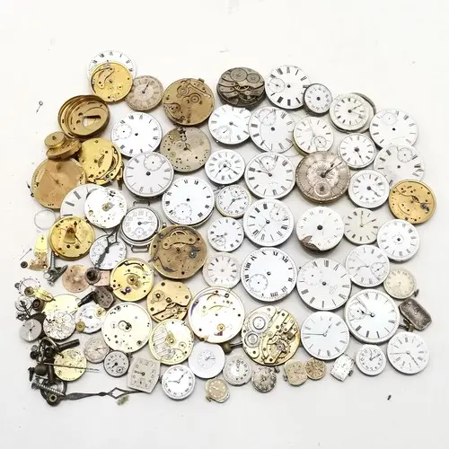 Qty of pocket watch movements etc inc Elgin, Bernex, Waltham...