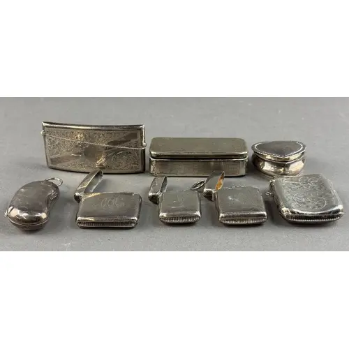 SIlver: a vesta case, Birmingham 1896, bearing a presentatio...