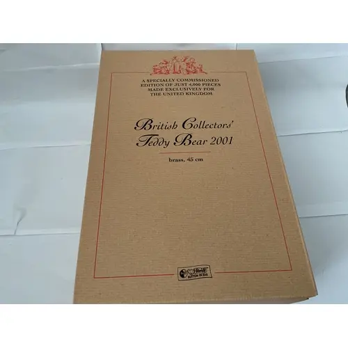 A Boxed British Collectors 2001 Brass 45 Steiff Teddy Bear. ...