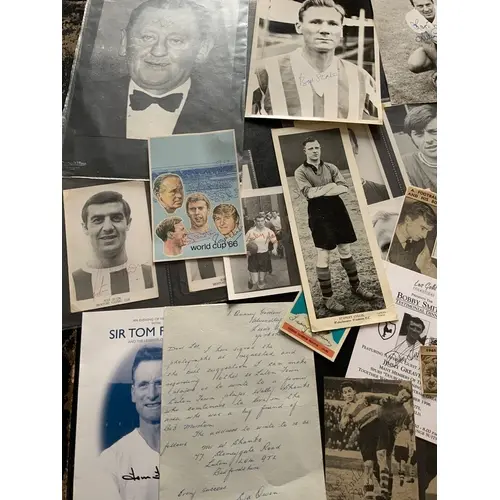 Football Autographs: Includes letter from Syd Owen, Menu by ...