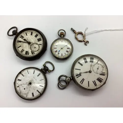Antique Hallmarked Silver Cased Openface Pocket Watch, movem...