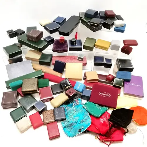Qy of EMPTY jewellery boxes inc some antique, Fattorini, H A...
