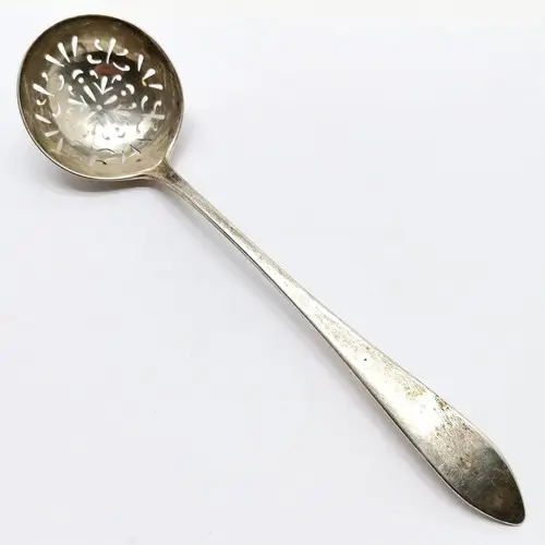 Antique provincial Cork Ireland silver sifting spoon by Jose...
