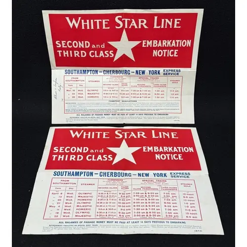 White Star Line: White Star Line: Unusual Second and Third-...
