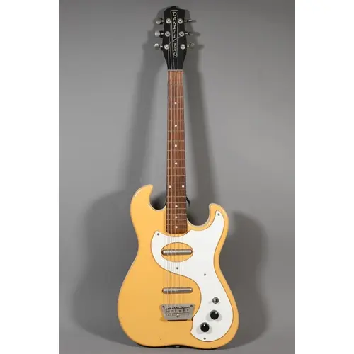 Nelectro six string electric guitar with cream and white fin...