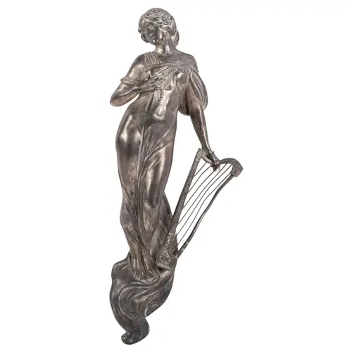 A large and impressive Art Nouveau silver plated figural mou...